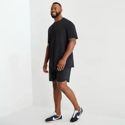 Xersion 2-in-1 Liner Mens 8" Big And Tall Quick Dry Workout Shorts In Black