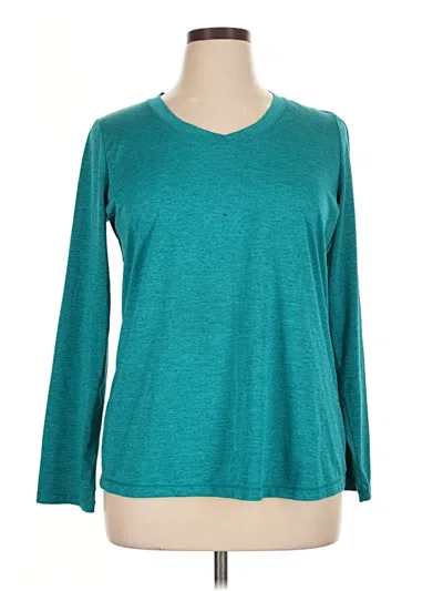 Pre-owned Xersion 3/4 Sleeve T-shirt In Blue