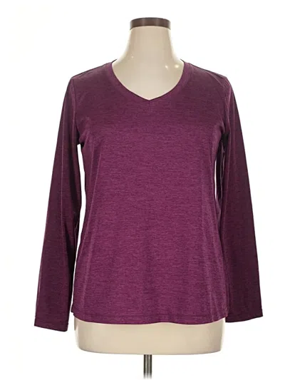 Pre-owned Xersion 3/4 Sleeve T-shirt In Burgundy
