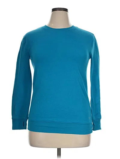 Pre-owned Xersion 3/4 Sleeve T-shirt In Teal