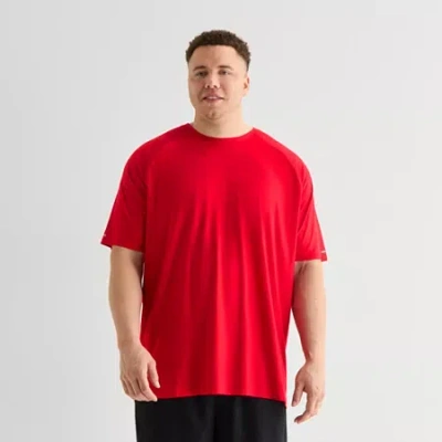 Xersion Activated Cooling Mens Crew Neck Short Sleeve Quick Dry Active Big And Tall T-shirt In Red