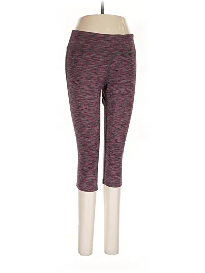 Pre-owned Xersion Active Pants In Burgundy