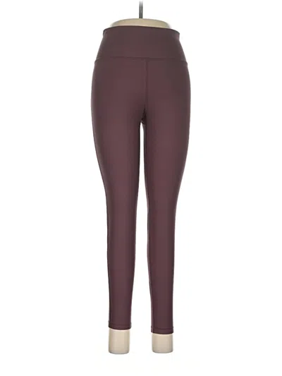 Pre-owned Xersion Active Pants In Burgundy