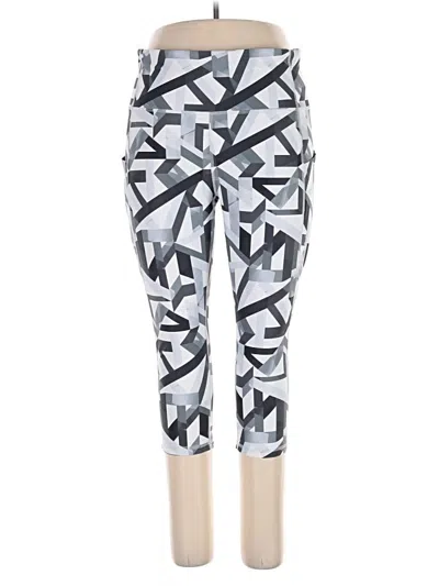 Pre-owned Xersion Active Pants In Silver