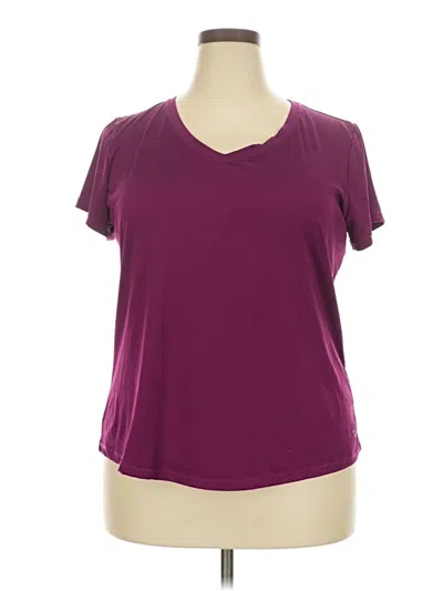 Pre-owned Xersion Active T-shirt In Burgundy