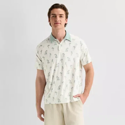 Xersion Athletic Mens Short Sleeve Polo Shirt In White