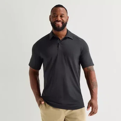 Xersion Big And Tall Mens Short Sleeve Polo Shirt In Black