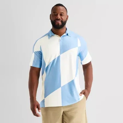 Xersion Big And Tall Mens Short Sleeve Polo Shirt In Blue