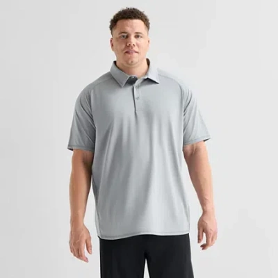 Xersion Big And Tall Mens Short Sleeve Polo Shirt In Gray