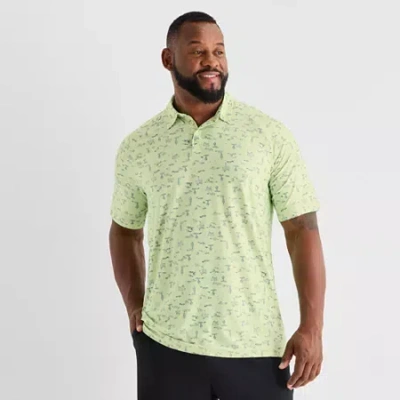 Xersion Big And Tall Mens Short Sleeve Polo Shirt In Green