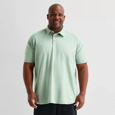 Xersion Big And Tall Mens Short Sleeve Polo Shirt In Green