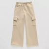 Xersion Big Kid Boys Mid Rise Straight Active Fleece Cargo Pant In Sand