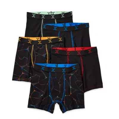 Xersion Kids' Boys 5 Pack Boxer Briefs 340089 In Black