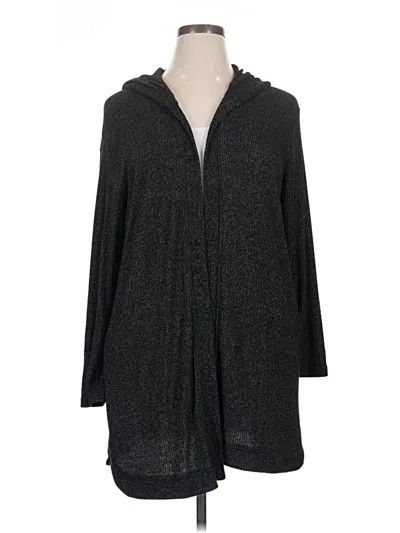 Pre-owned Xersion Cardigan Sweater In Black