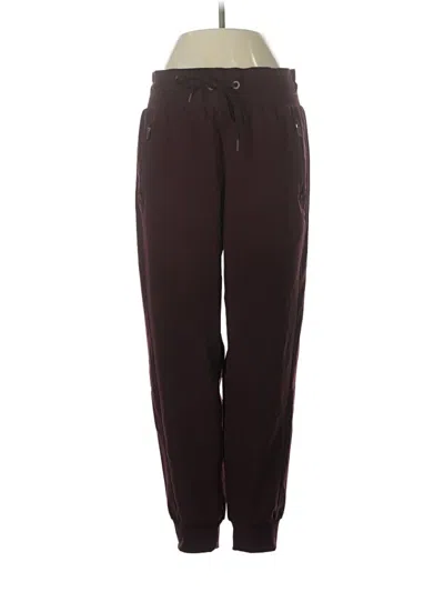Pre-owned Xersion Casual Pants In Burgundy