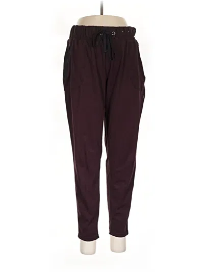 Pre-owned Xersion Casual Pants In Burgundy