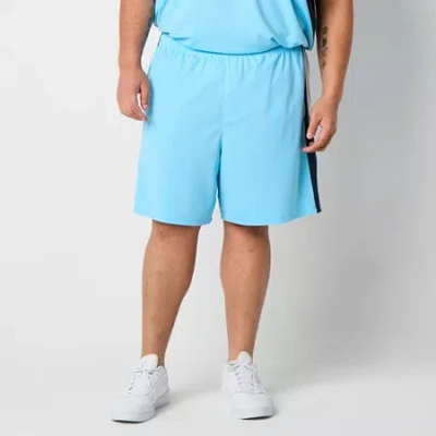 Xersion Color Block Mens 8" Big And Tall Workout Shorts In Blue