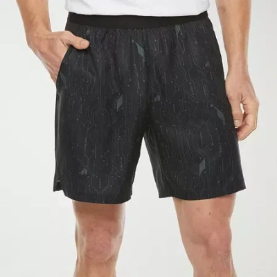 Xersion Core Twill Mens 7" Moisture Wicking Workout Shorts In Black