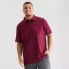 Xersion Everair Big And Tall Mens Regular Fit Short Sleeve Polo Shirt In Red