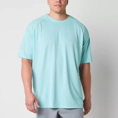 Xersion Everair Everair Mens Crew Neck Short Sleeve Quick Dry Active Big And Tall T-shirt In Blue