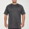 Xersion Everair Mens Crew Neck Short Sleeve Quick Dry Active Big And Tall T-shirt In Black