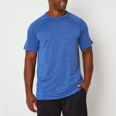 Xersion Everair Mens Crew Neck Short Sleeve Quick Dry Active Big And Tall T-shirt In Blue