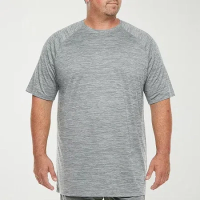 Xersion Everair Mens Crew Neck Short Sleeve Quick Dry Active Big And Tall T-shirt In Gray
