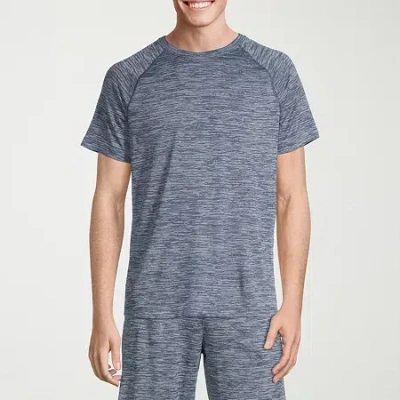 Xersion Everair Mens Crew Neck Short Sleeve Quick Dry Active T-shirt In Blue