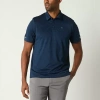 Xersion Everair Mens Regular Fit Dri Fit Short Sleeve Polo Shirt In Blue