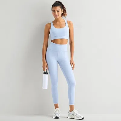 Xersion Evercontour+ Womens High Rise 21" Cropped Legging In Blue