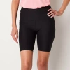Xersion Evercontour Womens High Rise 8 Inch Bike Short In Black