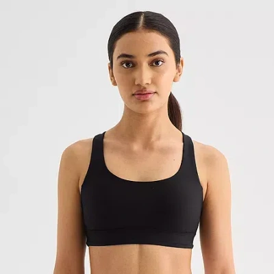 Xersion Evercontour+ Womens Medium Support Sports Bra In Black