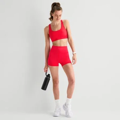 Xersion Evercontour+ Womens Medium Support Sports Bra In Red