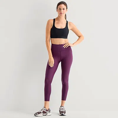 Xersion Evercontour+ Womens Moisture Wicking High Rise 25" 7/8 Ankle Legging In Purple