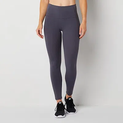 Xersion Everperform Womens Cotton High Rise 7/8 Ankle Leggings In Gray