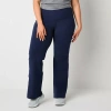 Xersion Everperform Womens High Rise Cotton Yoga Pant Plus In Blue