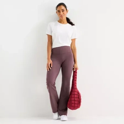 Xersion Everperform Womens Mid Rise Yoga Pant In Brown