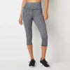 Xersion Everultra High Rise Stretch Fabric Capris In Gray