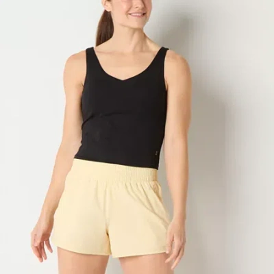 Xersion Everultra-lite Lite Womens Light Support Long Line Bra 360303 In Black