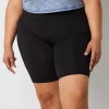 Xersion Everultra Womens 10" High Rise Plus Quick Dry Bike Short In Black