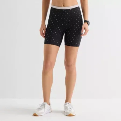 Xersion Everultra Womens 6" High Rise Stretch Fabric Quick Dry Bike Short In Black
