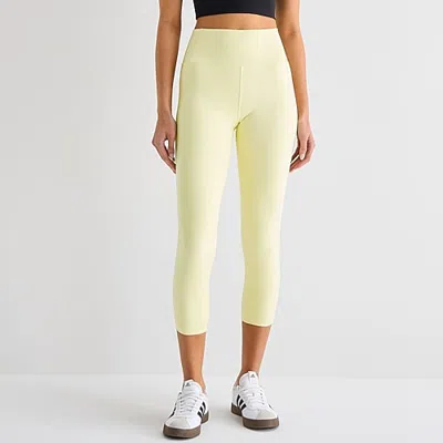 Xersion Everultra Womens High Rise 23" Cropped Legging In Yellow