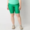 Xersion Everultra Womens High Rise Quick Dry Plus 10 Inch Bike Short In Green