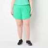 Xersion Everyday Women Plus Mid Rise Pull-on Short In Green
