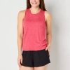 Xersion Everyday Womens High Neck Sleeveless Shelf Bra Tank Top In Pink