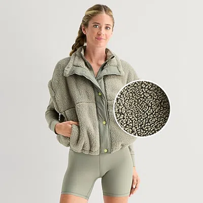 Xersion Fleece Vest In Gray
