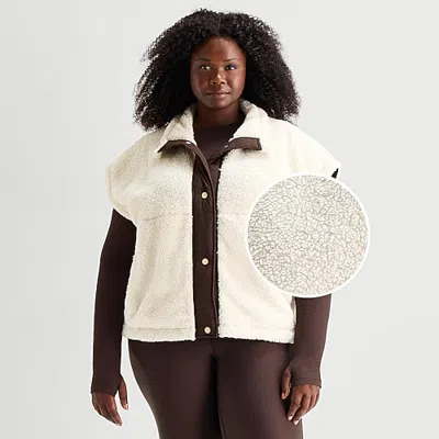 Xersion Fleece Vest Plus In White