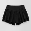 Xersion Flowy Little & Big Kid Girls Mid Rise Pull-on Short In Black