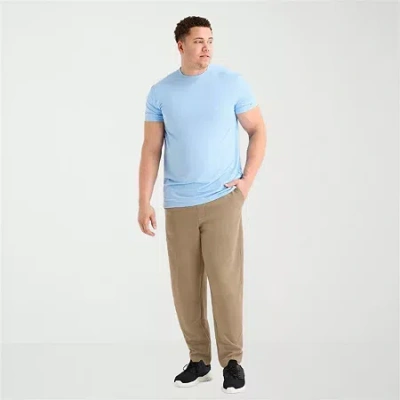 Xersion French Terry Mens Drawstring Waist Straight Mid Rise Loose Fit Sweatpant In Brown