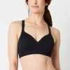 Xersion Light Support Seamless Sports Bra In Black
